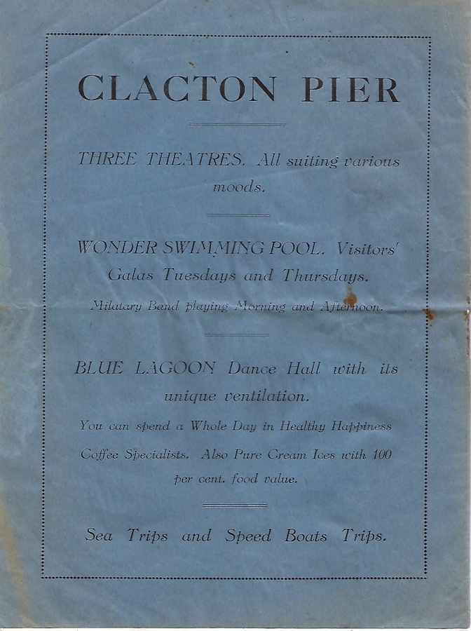 Jaywick Journal, Issue No. 3, Back Cover.